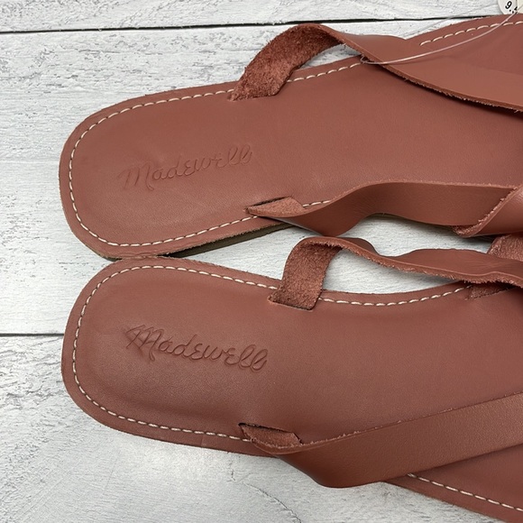 Madewell The Boardwalk Thong Sandal in Leather Dust Rose 9.5 S71 - Picture 4 of 7